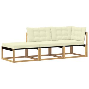 vidaXL Outdoor-Sofagarnitur Massivholz Akazie Wei&szlig;