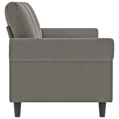 vidaXL 3-Sitzer-Sofa Hellgrau 180 cm Samt