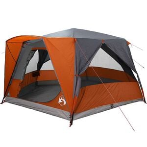 vidaXL Kabinenzelt f&uuml;r 7 Personen 7 Personen Grau und Orange
