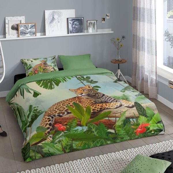 Good Morning Bettw&auml;sche-Set JUNGLE 155x220 cm Mehrfarbig