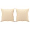 vidaXL 2-Sitzer-Sofa mit Kissen Creme 140 cm Stoff