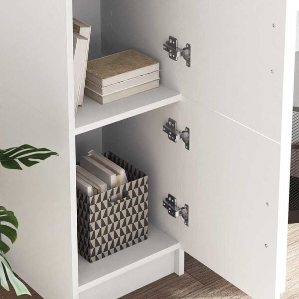 vidaXL Highboard Wei&szlig; 31,5 x 32 x 122,5 cm