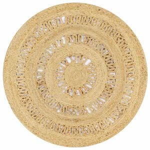 vidaXL Teppich Handgefertigt Jute Geflochten 90 cm