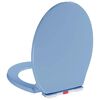 vidaXL Toilettensitz mit Absenkautomatik Quick-Release Blau Oval