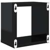 vidaXL W&uuml;rfelregale 4 Stk. Hochglanz-Schwarz 22x15x22 cm
