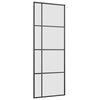vidaXL Schiebet&uuml;r mit Beschlag Schwarz 76x205 cm ESG-Glas