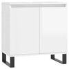 vidaXL Badschrank Hochglanz-Wei&szlig; 58x33x60 cm Holzwerkstoff