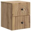 vidaXL Wandmontierter Nachttisch Artisan-Eiche 33 x 34,5 x 40 cm