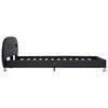 vidaXL Bettgestell mit LED Schwarz Kunstleder 180x200 cm