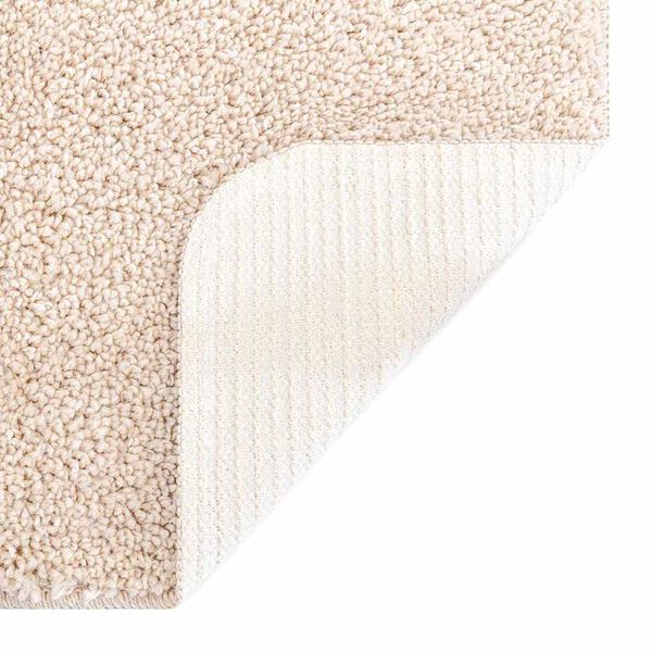 vidaXL Anti-Rutsch Shaggy Teppich Creme 160 x 160 cm PP