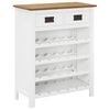 vidaXL Weinschrank 72x32x90 cm Eiche Massivholz