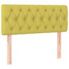 vidaXL Boxspringbett mit Matratze & LED Gr&uuml;n 90x190 cm Stoff