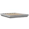 vidaXL Bettgestell mit LED Grau Sonoma 160x200 cm Holzwerkstoff