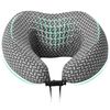 vidaXL Reisekopfkissen f&uuml;r den Nacken Grau Viscoschaum 30 x 28 x 14 cm