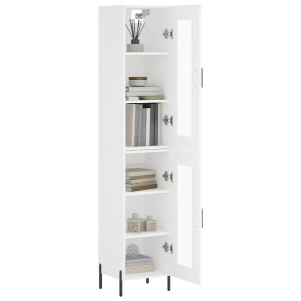 vidaXL Highboard Wei&szlig; 34,5x34x180 cm Holzwerkstoff