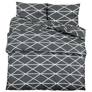 vidaXL Bettw&auml;sche-Set Grau 200x200 cm Baumwolle