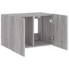 vidaXL TV-Wandschrank mit LED-Leuchten Grau Sonoma 60x35x41 cm