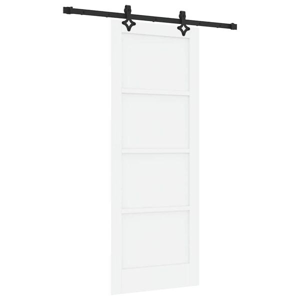 vidaXL Schiebet&uuml;r ORKDAL Wei&szlig; 78 x 202 cm Massives Kiefernholz