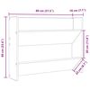vidaXL Wand-Schuhschr&auml;nke 2 Stk. Hochglanz-Grau 80x18x60cm