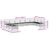 vidaXL Sofagarnituren 10 pcs Natur Massivholz Akazie