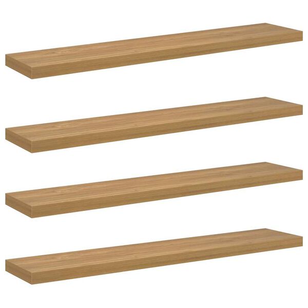 vidaXL Wandregal 4 pcs Braun 120 x 23,5 x 4 cm Holzwerkstoff