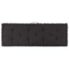 vidaXL Palettenkissen Baumwolle 120&times;40&times;7 cm Schwarz