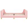 vidaXL Kinderbettgestell mit Kopfteil Rosa 90 x 200 cm Schafstoff