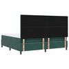 vidaXL LED Boxspringbett mit Matratze Dunkelgr&uuml;n 200 x 200 cm Stoff