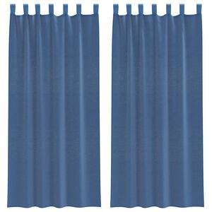 vidaXL Voile Vorh&auml;nge mit Stangentaschen 2 Stk. K&ouml;nigsblau