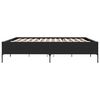 vidaXL Bettgestell Schwarz 180x200 cm Holzwerkstoff und Metall