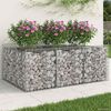 vidaXL Gabionen Hochbeet Silber 150 x 100 x 60 cm Verzinkter Stahl