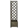 vidaXL Eck-Spalier mit Pflanzkasten Grau 40x40x150cm Tannenholz