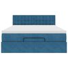 vidaXL Ottoman-Bett mit Matratze Dunkelblau 140x200 cm Samt