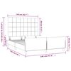 vidaXL Bettgestell ohne Matratze Dunkelbraun 140x190 cm Stoff