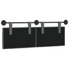 vidaXL H&auml;ngevorderseite Wandmontiert Dunkelgrau 150 x 55 x 7 cm Stoff