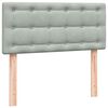 vidaXL Boxspringbett mit Matratze Hellgrau 80x210 cm Samt