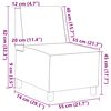 vidaXL Modulares Armfreies Sofa 2 pcs Rot 55 x 74 x 82 cm Kunstleder