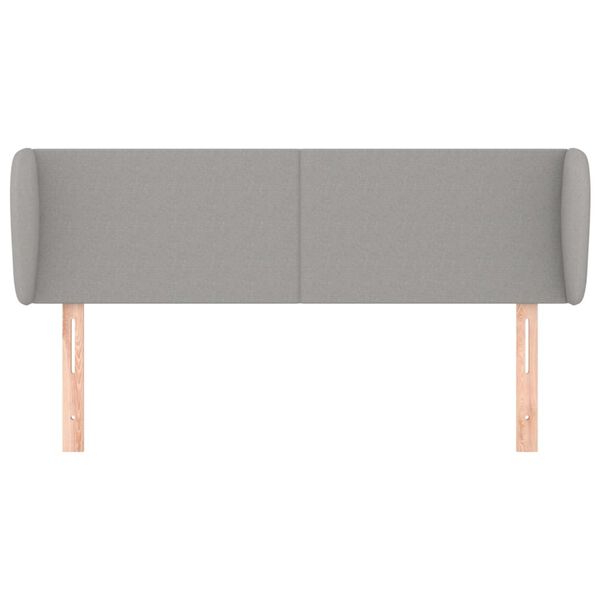 vidaXL Kopfteil mit Ohren Hellgrau 147x23x78/88 cm Stoff