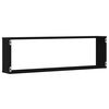 vidaXL W&uuml;rfelregale 4 Stk. Schwarz Eichen-Optik 100x15x30 cm
