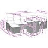 vidaXL Garten-Sofa-Set mit Kissen 8 pcs Hellgrau Poly Rattan