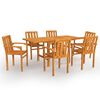 vidaXL 7-tlg. Garten-Essgruppe Massivholz Teak