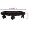vidaXL Pflanzenroller 2 Stk. 30 cm Durchmesser Schwarz 170 kg