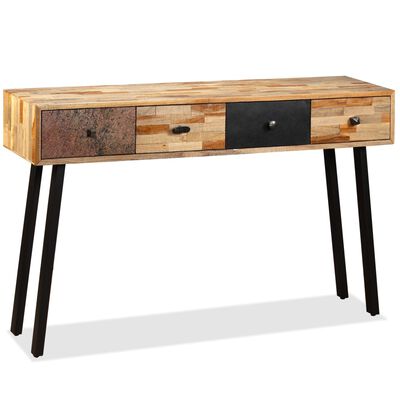 vidaXL Konsolentisch Recyceltes Teak Massiv 120 x 30 x 76 cm