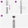 vidaXL Zaunpfosten 2 pcs Silber Pulverbeschichteter Stahl