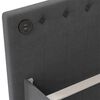 vidaXL Tagesbett mit Matratze USB Dunkelgrau Stoff 90x200 cm