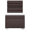 vidaXL Boxspringbett mit Matratze Dunkelbraun 90x200 cm Stoff