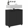 vidaXL Badezimmerwaschbecken-Schrank mit Regal Schwarz 60 x 30 x 60 cm