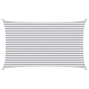 vidaXL Sonnensegel Hellgrau und Wei&szlig; 5 x 3 m 100 % Polyester Oxford