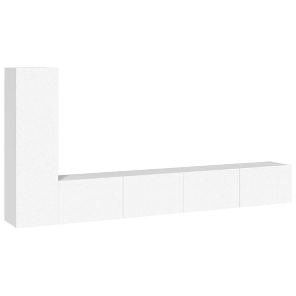 vidaXL 3-tlg. TV-Schrank-Set Wei&szlig; Holzwerkstoff