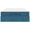 vidaXL Bettgestell mit Matratze mit Matratze 2 pcs Blau Samt